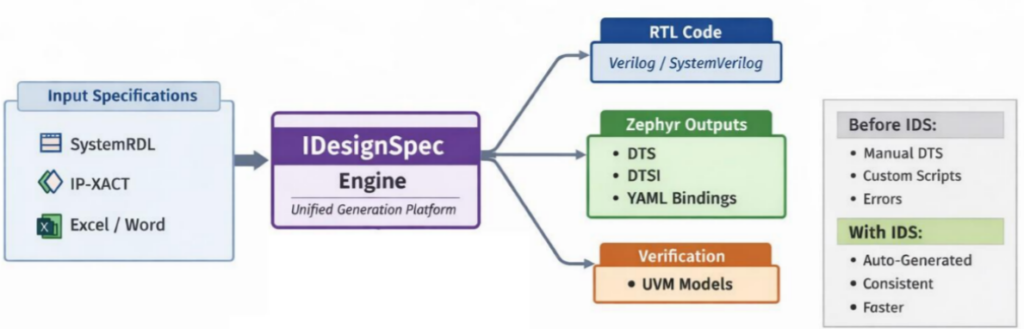 Zephyr DTSI and DTS Output with IDesignSpec